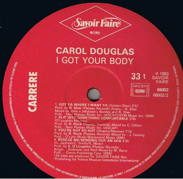 Carol Douglas - I Got Your Body (LP, Album) - Image 4