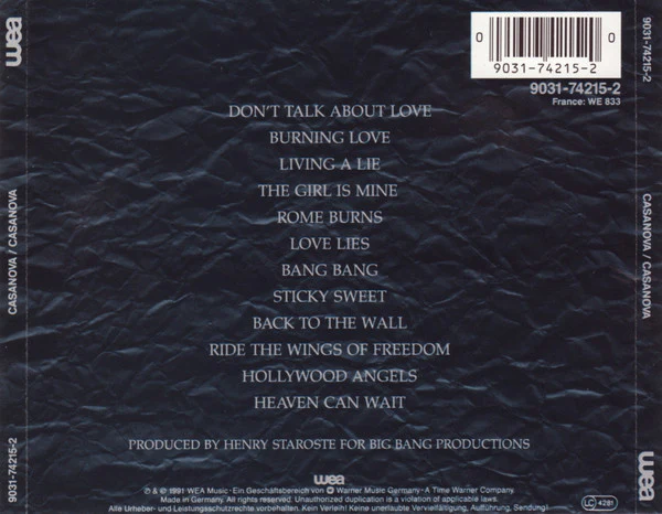 Casanova - Casanova (CD, Album) - Image 3