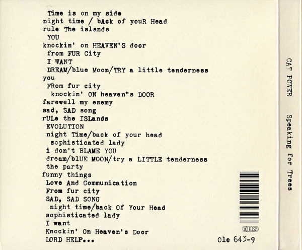 Cat Power - Speaking For Trees (DVD-V, PAL + CD) - Image 4