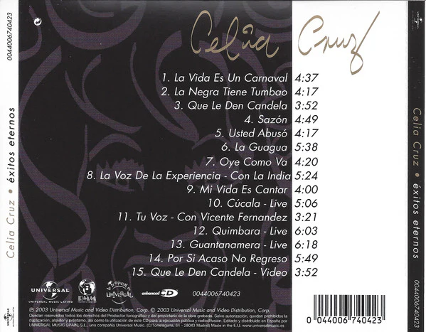 Celia Cruz - Éxitos Eternos (CD, Comp, Enh) - Image 2