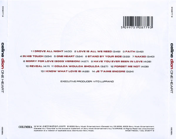 Celine Dion* - One Heart (CD, Album) - Image 3