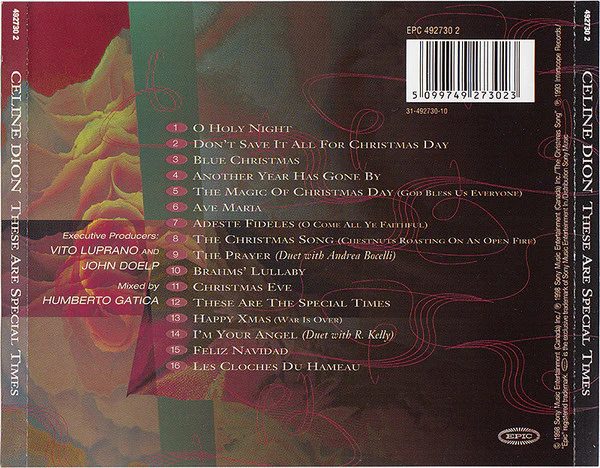 Celine Dion* - These Are Special Times (CD, Album) - Image 2