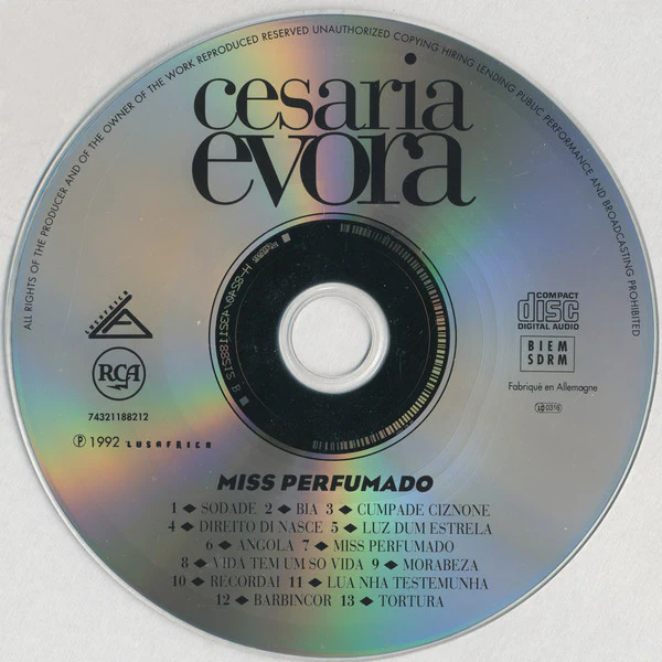 Cesaria Evora - Miss Perfumado (CD, Album) - Image 3