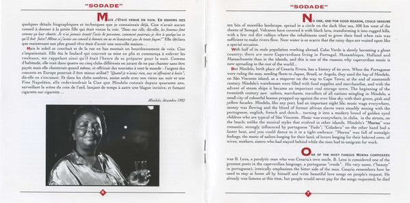 Cesaria Evora - "Sodade" (CD, Comp) - Image 4