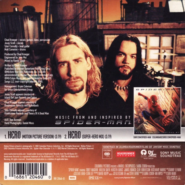 Chad Kroeger Featuring Josey Scott - Hero (CD, Single, Car) - Image 2