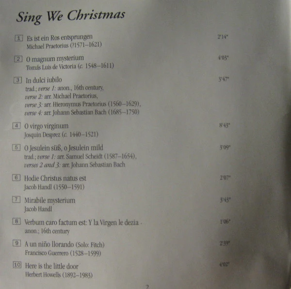 Chanticleer - Sing We Christmas (CD, Album) - Image 4