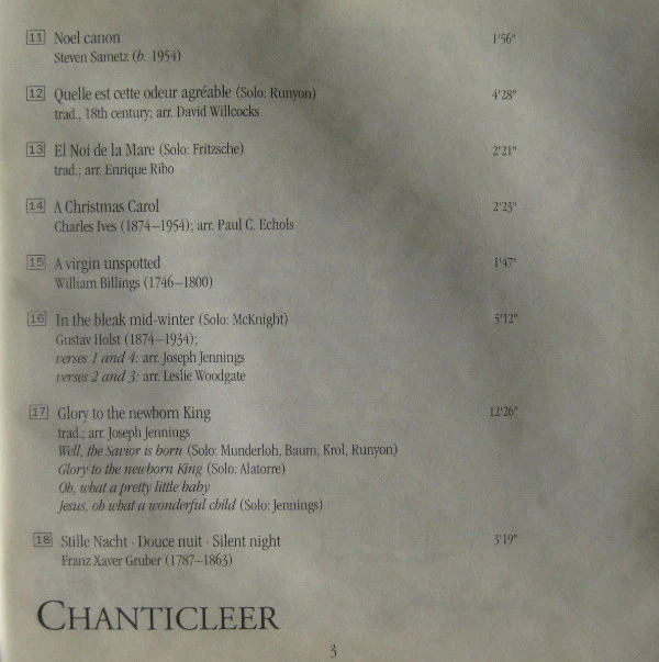 Chanticleer - Sing We Christmas (CD, Album) - Image 5