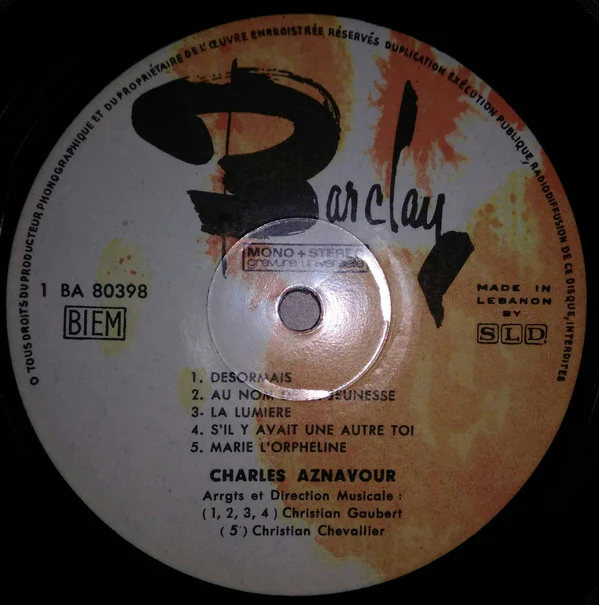 Charles Aznavour - Désormais... (LP, Album, Gat) - Image 5