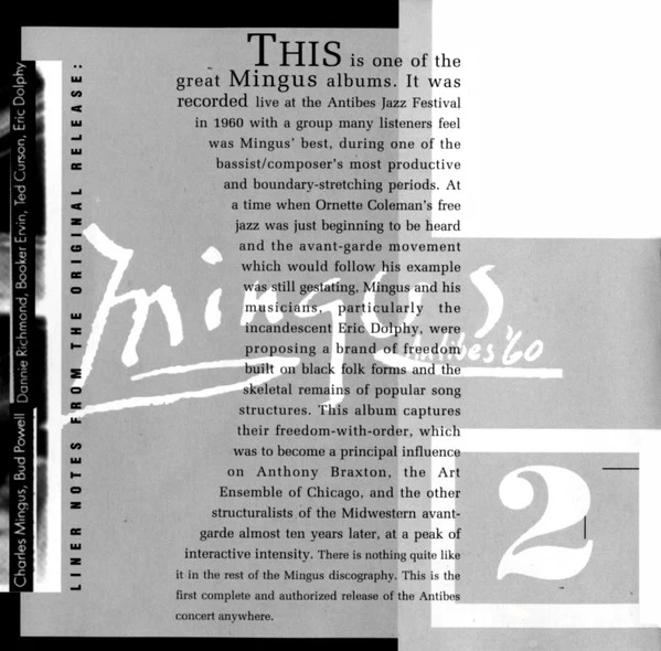 Charles Mingus - Mingus At Antibes (CD, Album, RE) - Image 4