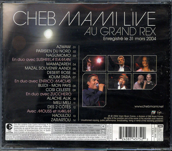 Cheb Mami - Live Au Grand Rex 2004 (CD, Album, Copy Prot.) - Image 4