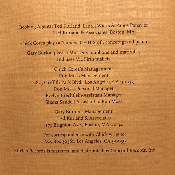 Chick Corea + Gary Burton* - Native Sense (CD, Album) - Image 5