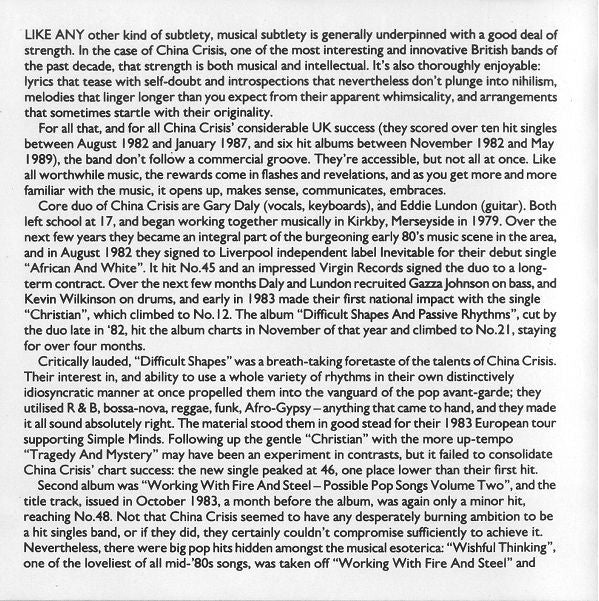 China Crisis - Diary - A Collection (CD, Comp, RE) - Image 2