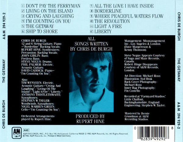 Chris de Burgh - The Getaway (CD, Album) - Image 2