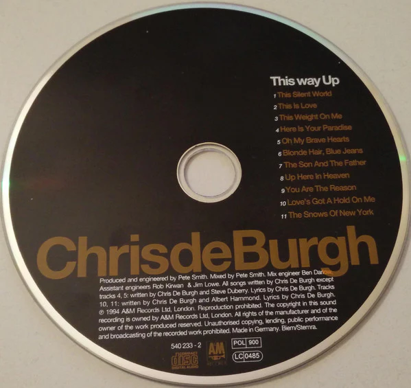 Chris De Burgh - This Way Up (CD, Album) - Image 3