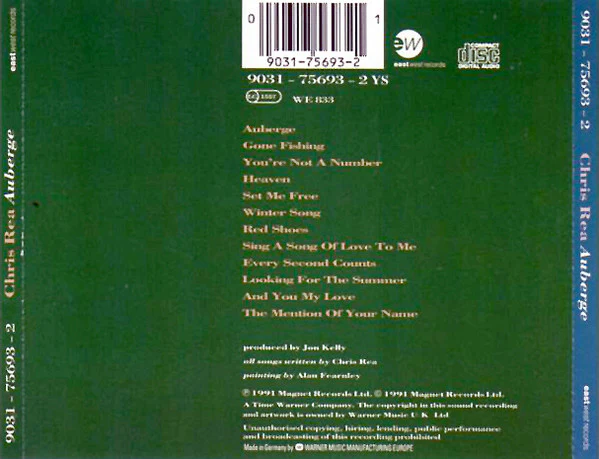 Chris Rea - Auberge (CD, Album) - Image 2