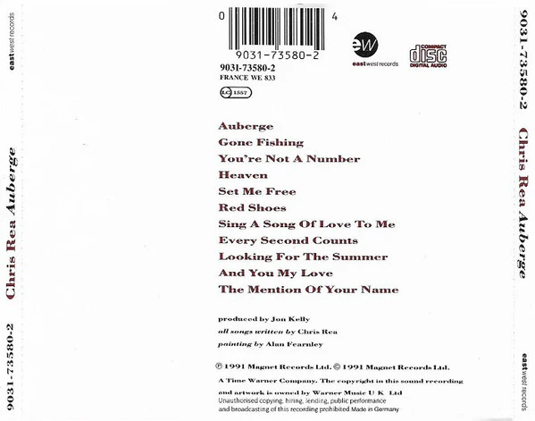 Chris Rea - Auberge (CD, Album) - Image 2
