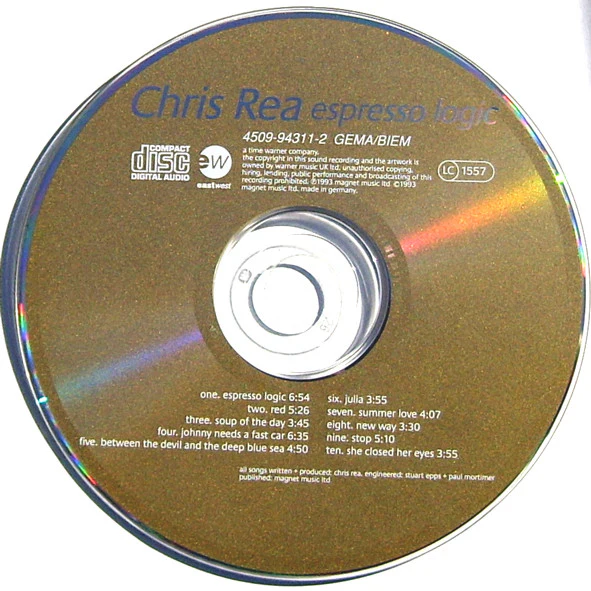 Chris Rea - Espresso Logic (CD, Album) - Image 3