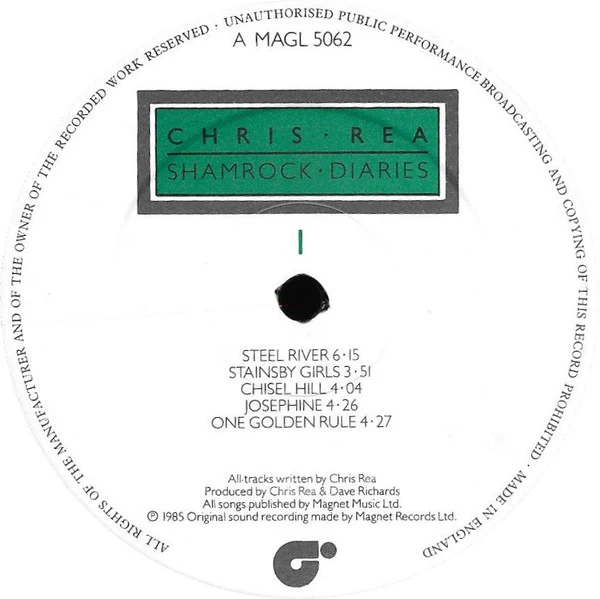 Chris Rea - Shamrock Diaries (LP, Album, Emb) - Image 3