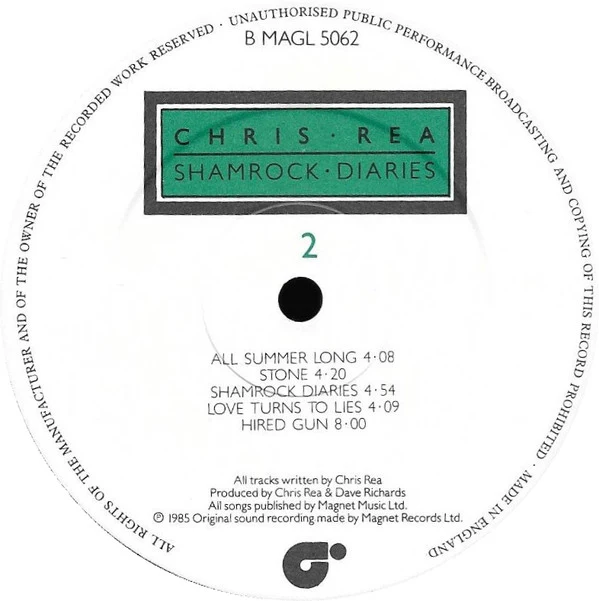Chris Rea - Shamrock Diaries (LP, Album, Emb) - Image 4