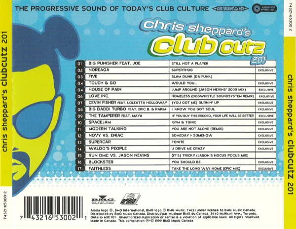 Chris Sheppard - Chris Sheppard's Club Cutz 201 (CD, Comp, Mixed) - Image 4