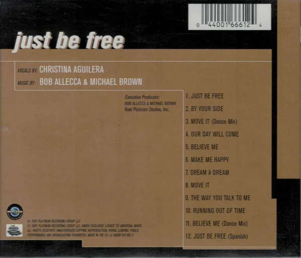 Christina Aguilera - Just Be Free (CD, Album, RP) - Image 2