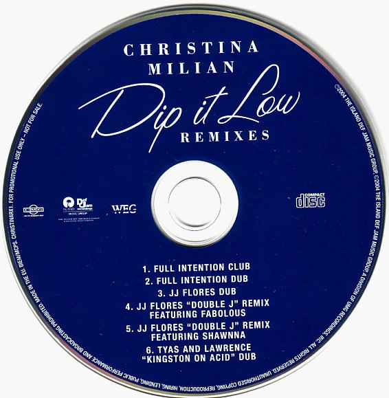 Christina Milian - Dip It Low (Remixes) (CD, Promo) - Image 3