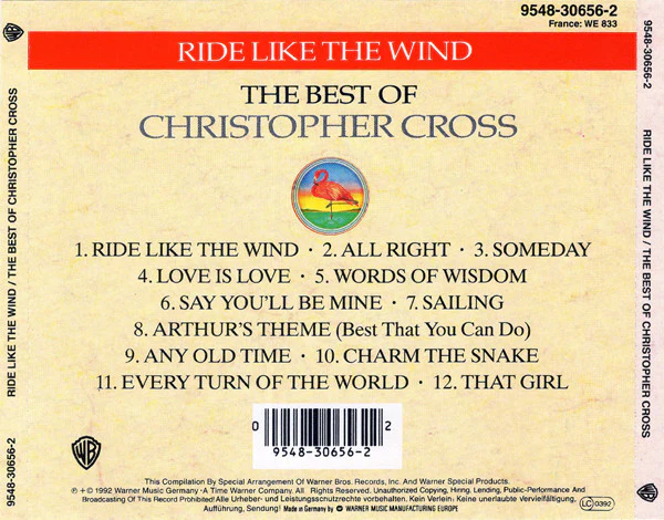 Christopher Cross - Ride Like The Wind / The Best Of Christopher Cross (CD, Comp, RE) - Image 2