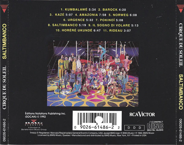 Cirque Du Soleil - Saltimbanco (CD, Album) - Image 2