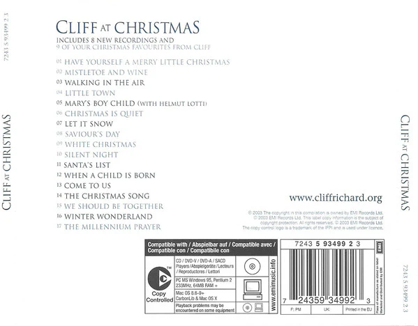 Cliff Richard - Cliff At Christmas (CD, Album, Comp, Copy Prot.) - Image 3