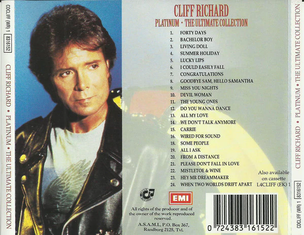 Cliff Richard - Platinum - The Ultimate Collection (CD, Comp) - Image 2