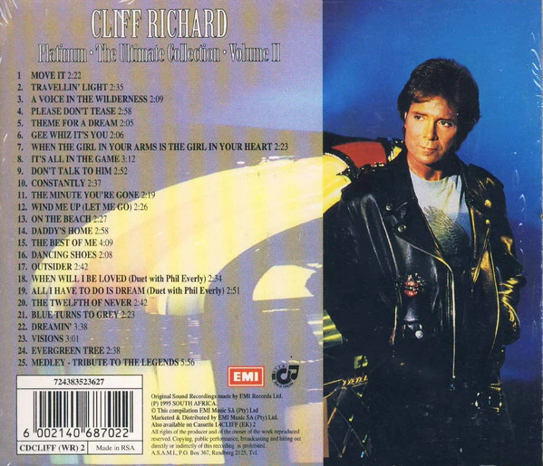 Cliff Richard - Platinum- The Ultimate Collection Volume 2 (CD, Comp) - Image 2
