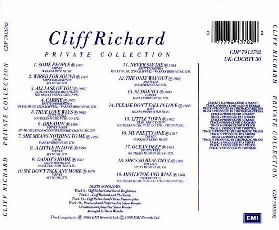Cliff Richard - Private Collection 1979 - 1988 (CD, Comp) - Image 2