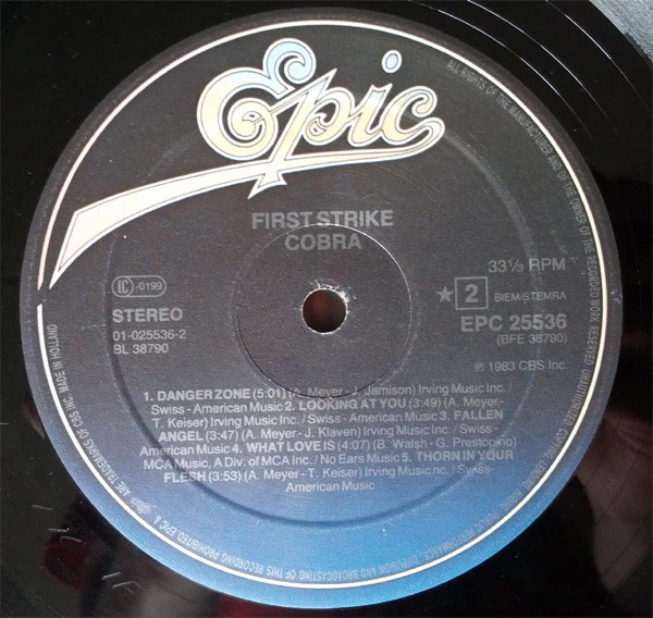 Cobra - First Strike (LP, Album) - Image 4