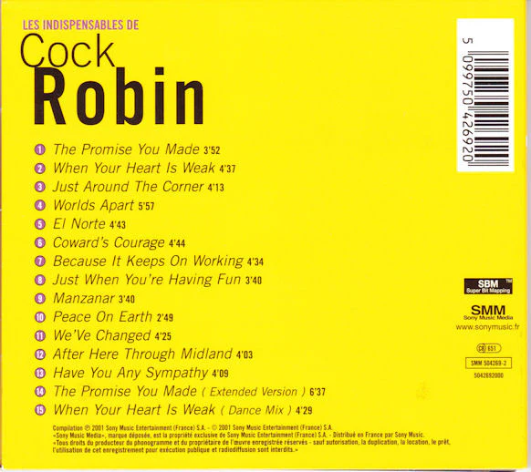 Cock Robin - Les Indispensables De Cock Robin (CD, Comp) - Image 4