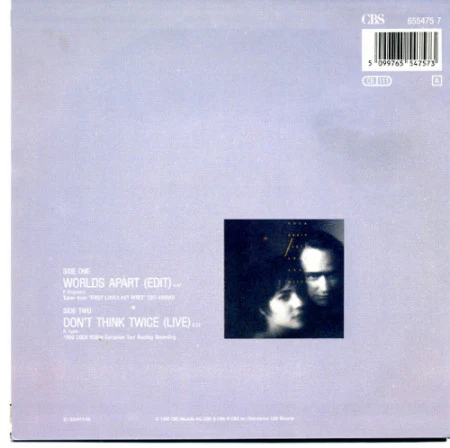 Cock Robin - Worlds Apart (7", Single) - Image 2