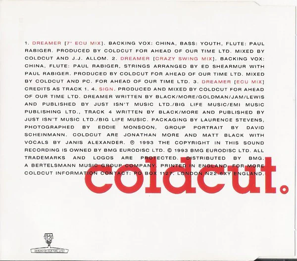 Coldcut - Dreamer (CD, Single) - Image 2