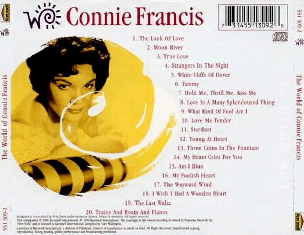 Connie Francis - The World Of Connie Francis (CD, Comp) - Image 2