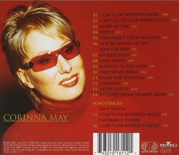 Corinna May - I Can't Live Without Music (CD, Album) - Image 2