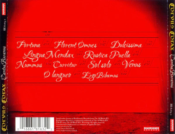 Corvus Corax - Cantus Buranus (CD, Album) - Image 2