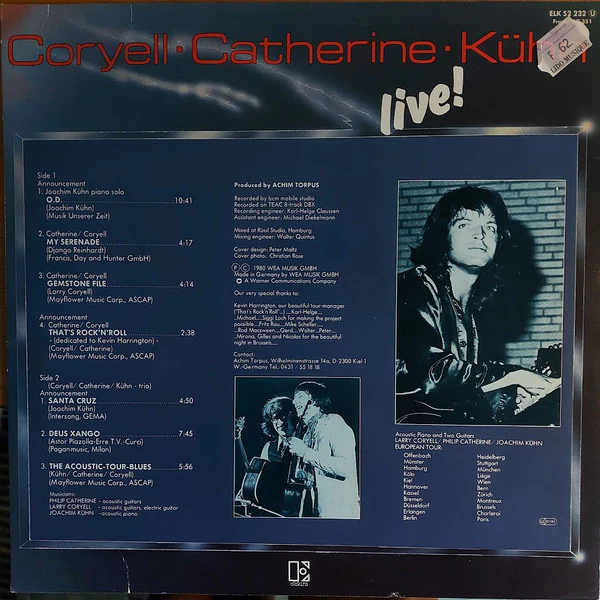 Coryell* · Catherine* · Kühn* - Live! (Paris · Berlin · Brussels · Montreux · Vienna ...) (LP, Album) - Image 2