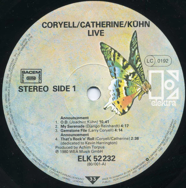 Coryell* · Catherine* · Kühn* - Live! (Paris · Berlin · Brussels · Montreux · Vienna ...) (LP, Album) - Image 3