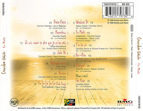 Coumba Gawlo - Yo Malé (CD, Album) - Image 3