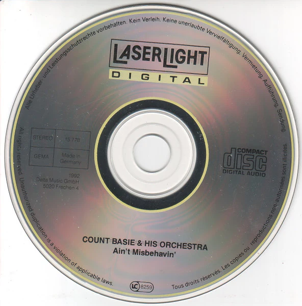 Count Basie & His Orchestra* - Ain't Misbehavin' (CD, Album, RE) - Image 5