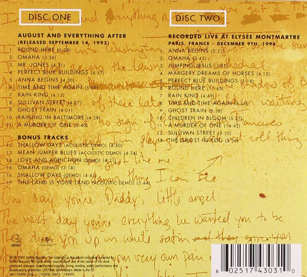 Counting Crows - August And Everything After (CD, Album, RE, RM + CD + Dlx, Ltd) - Image 3