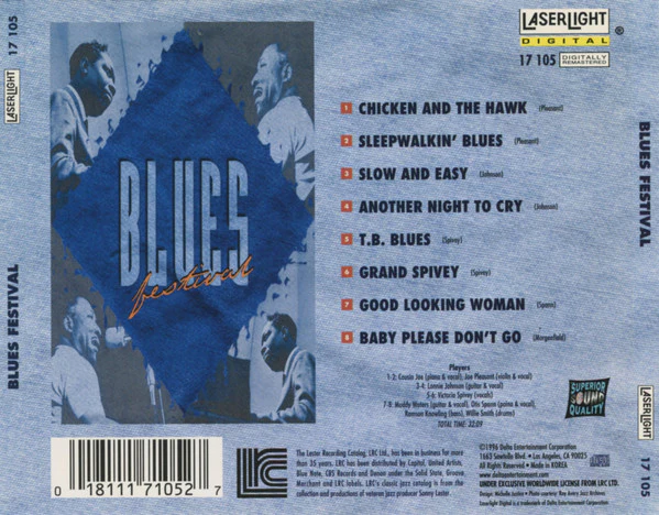 Cousin Joe, Lonnie Johnson (2), Victoria Spivey, Otis Spann, Muddy Waters - Blues Festival (CD, Comp) - Image 4