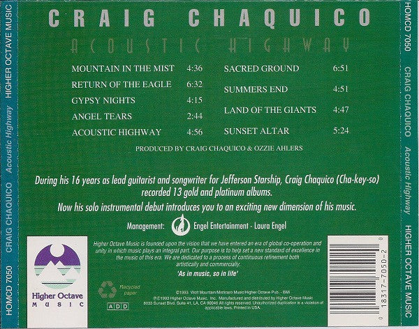 Craig Chaquico - Acoustic Highway (CD, Album) - Image 2