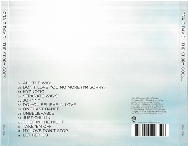 Craig David - The Story Goes... (CD, Album) - Image 3