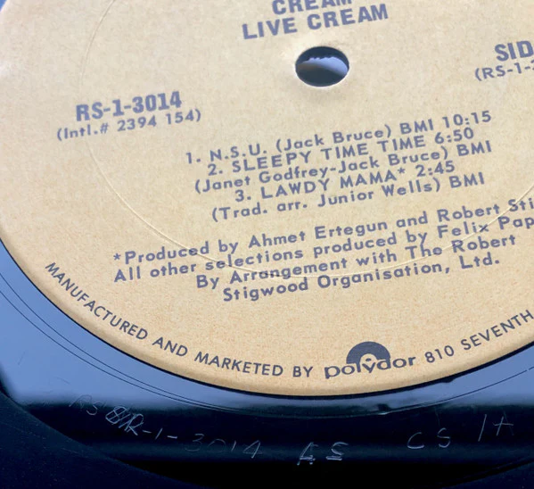 Cream - Live Cream (LP, Album, RE) - Image 5