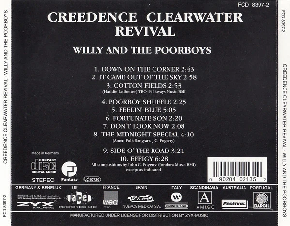 Creedence Clearwater Revival - Willy And The Poor Boys (CD, Album, RE) - Image 2