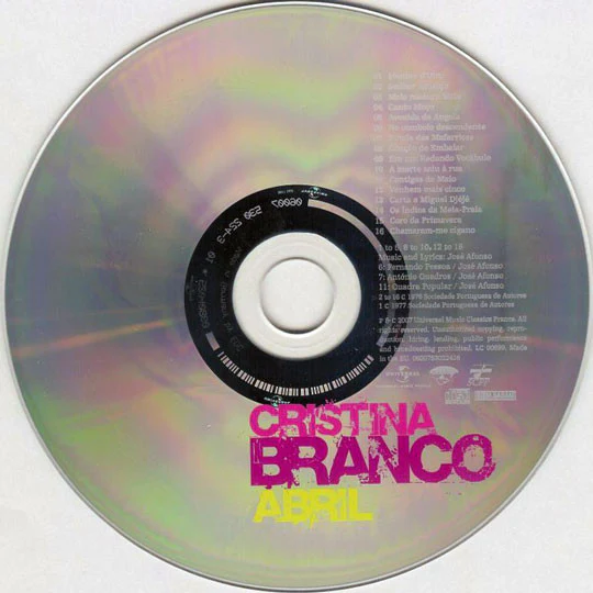 Cristina Branco - Abril (CD, Album) - Image 3